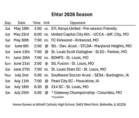 Full Schedule